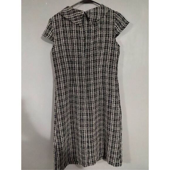 Karin Stevens Black And White Sheath Dress Size 8 - Picture 2 of 5